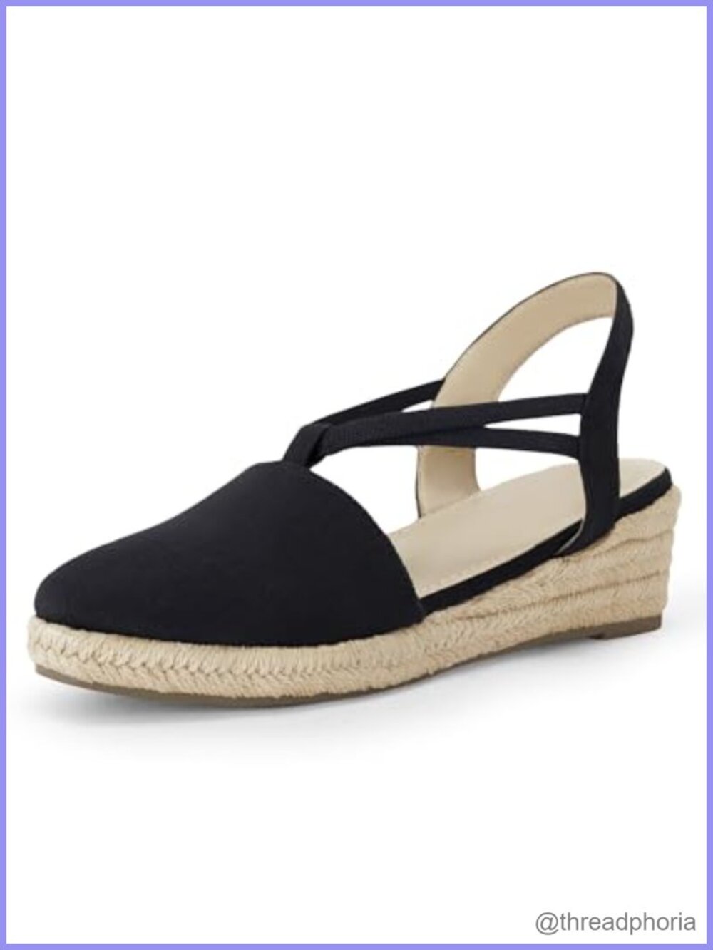Platform Wedge Espadrille Slingback Sandals Closed Toe Slip On Strap Shoes